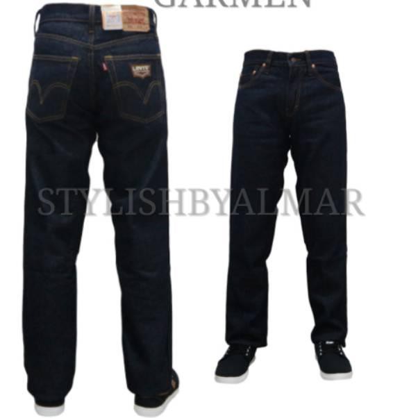 ➯e5 Celana jeans levis 505 standar regullar cowok pria biru dongker hitam biru muda biowash termurah