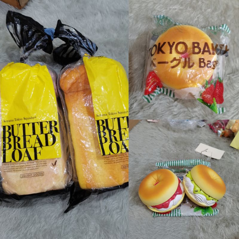 English Butter Bread Loaf Bagel licensed squishy by Ibloom Aoyama Tokyo flash sale murah jumbo roti