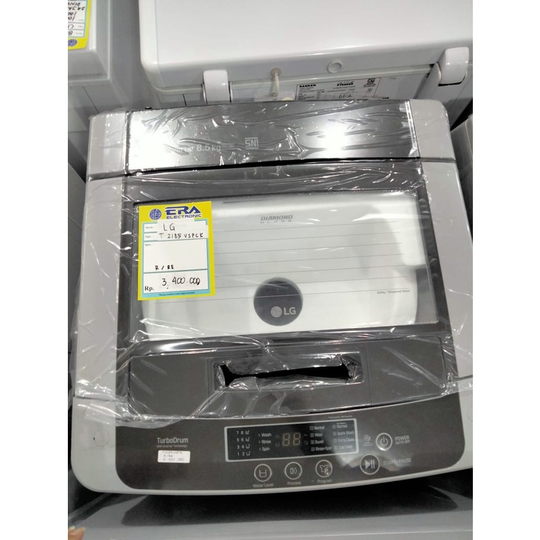 LG Mesin Cuci 1 Tabung Top Loading T2185VSPCK 8.5 kg SMART INVERTER