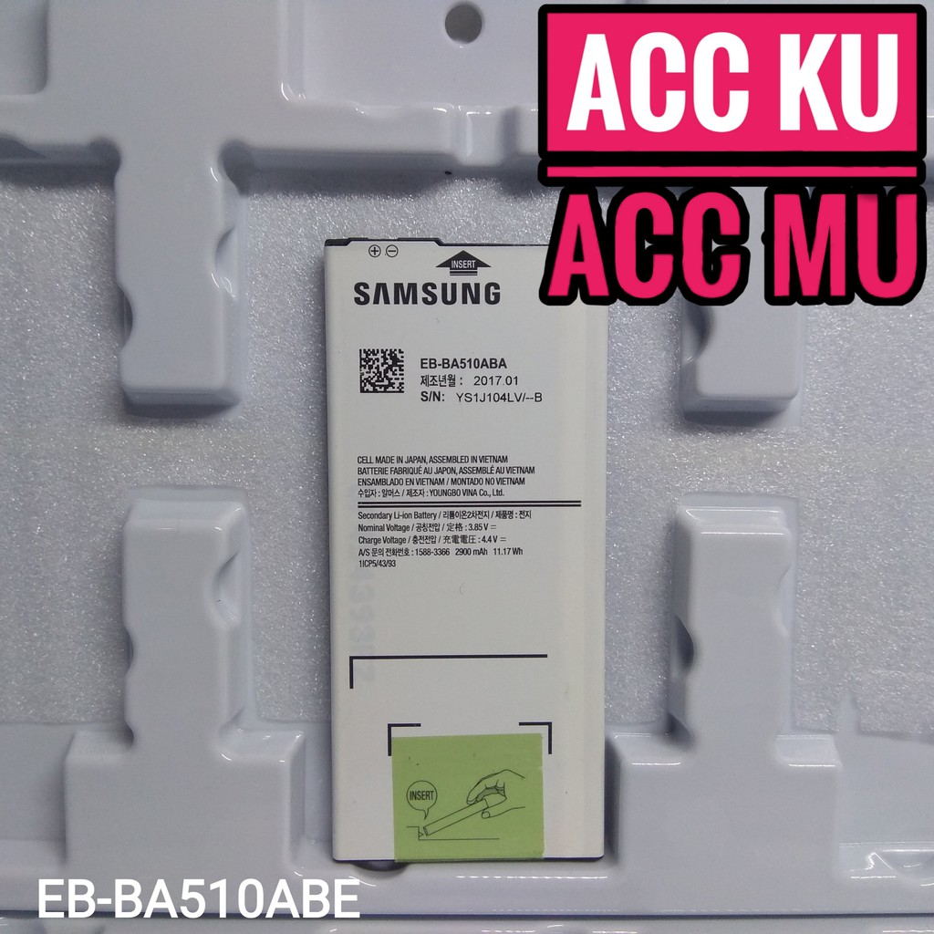 BATTERY SAMSUNG GALAXY A5 2016  BATERAI SAMSUNG GALAXY A510 EB-BA510ABA ORI 99