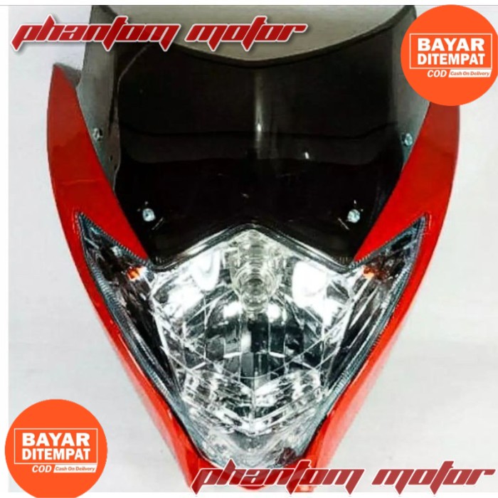 BATOK KEPALA PLUS REFLEKTOR DEPAN SATRIA FU FACELIFT MERAH