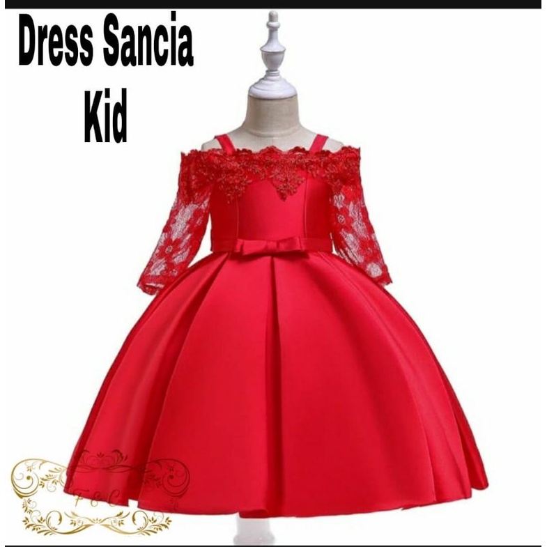 Dress Anak Perempuan / Dress Anak All Size 3-5 Tahun  / Sancia Kid