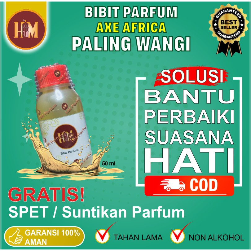 Biang HM PARFUM | Bibit Parfume Laki laki AXE AFRICA | non alkohol isi ulang refill tahan lama murah