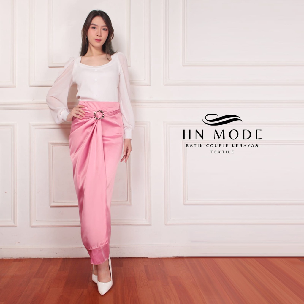 HN MODE - Rok lilit polos premium satin velvet / wrap skirt premium