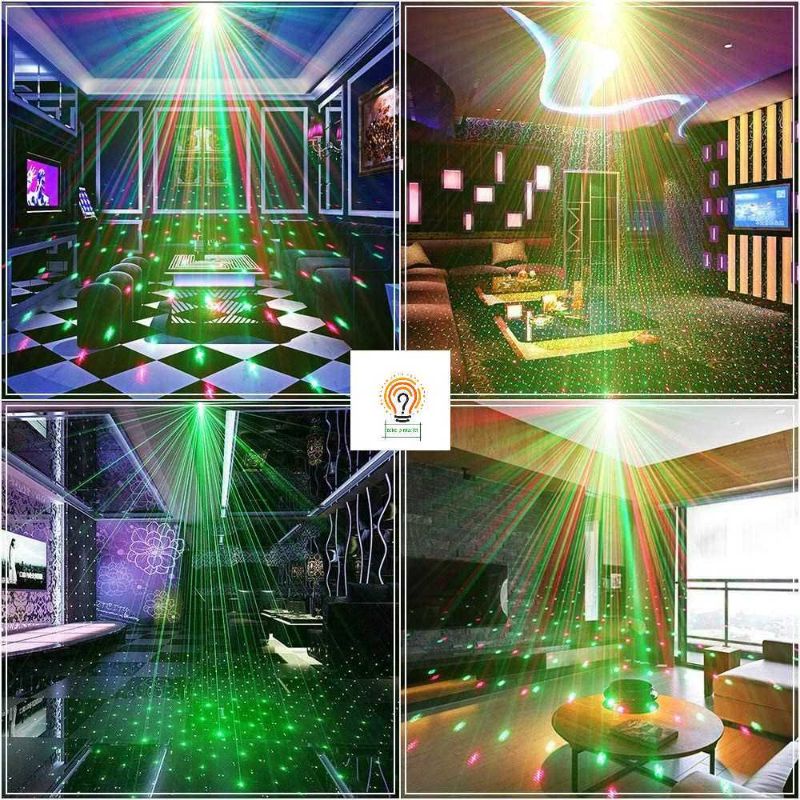 Mini Laser Stage Lighting Sensor Music Lampu Disco Ruangan