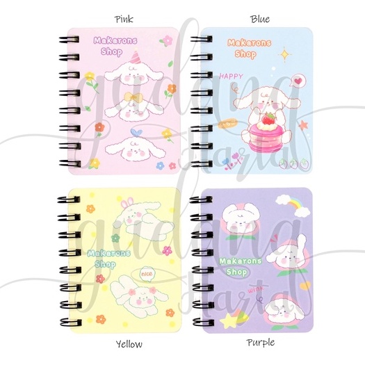 Notebook A7 Spiral Makaroons Shop Buku Catatan Tema Makanan GH 308307