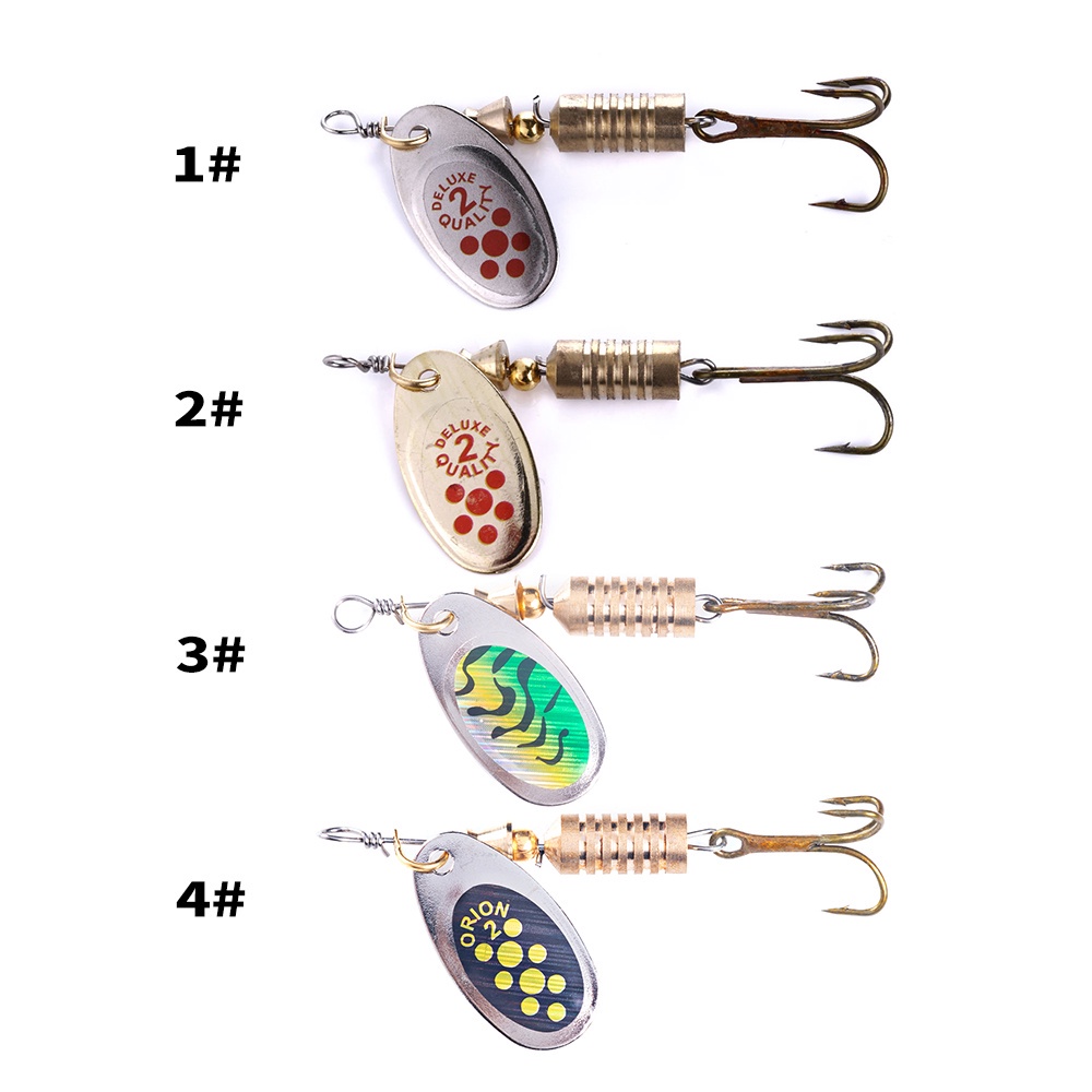 Hengjia 5pcs/lot Umpan Pancing Sendok Spinnerbait Sequin Imitasi 5 Warna Fishing Lure 6.7cm / 7.3g Metal Bait Tackle