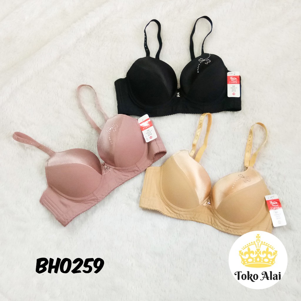bra / bh wanita 9388 busa tipis ada kawat kain lembut ELENA BH0259