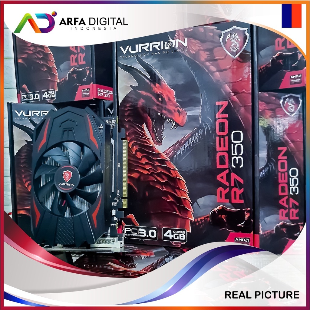 VGA AGS VURRION AMD RADEON R7 350 4GB GDDR5 128bit REAL CAPACITY