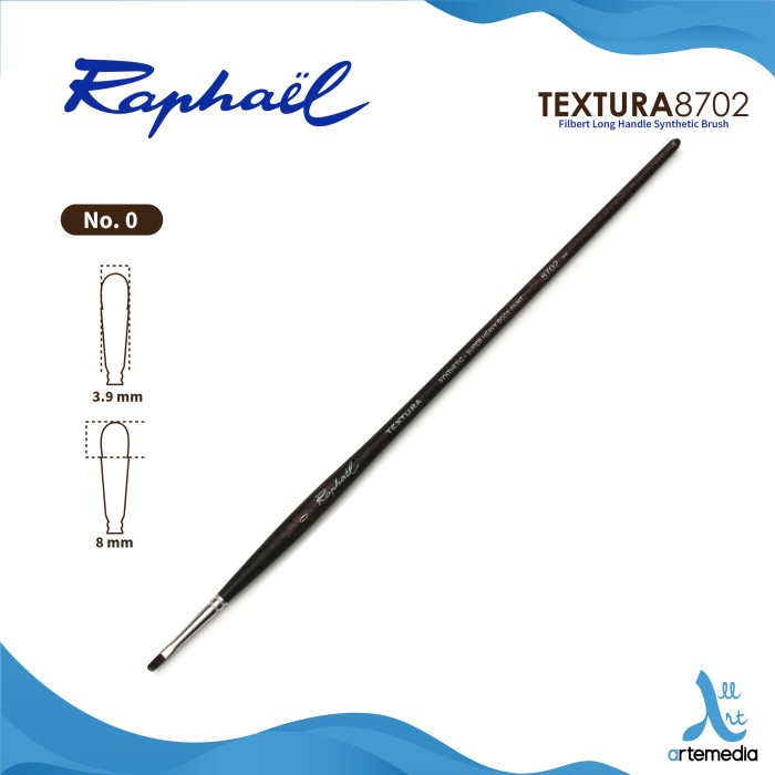 

Kuas Lukis Raphael 8702 Filbert Textura Synthetic Brush Long Handle - NO. 0