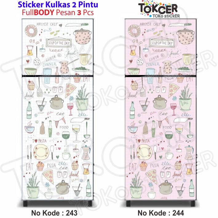 Stiker Kulkas 2 Pintu MasterChef Shabby