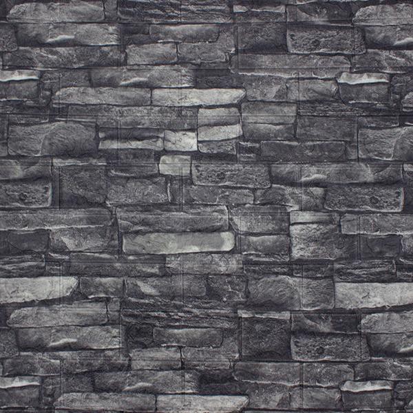 Wallpaper Walpaper Walpeper Dinding 3D Kamar Tidur Foam Murah 70 x 77 cm r Stiker Bata Putih 3MM-ZT0213 BATA HITAM3MM