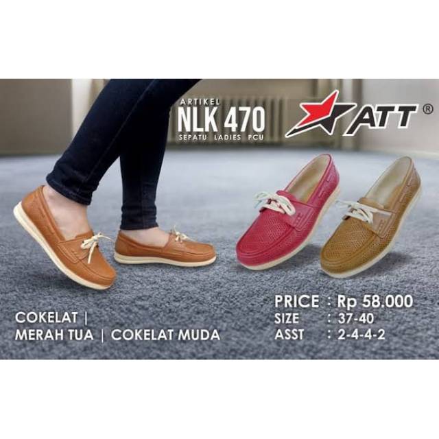 sepatu karet att NLK 470 - sepatu tali wanita