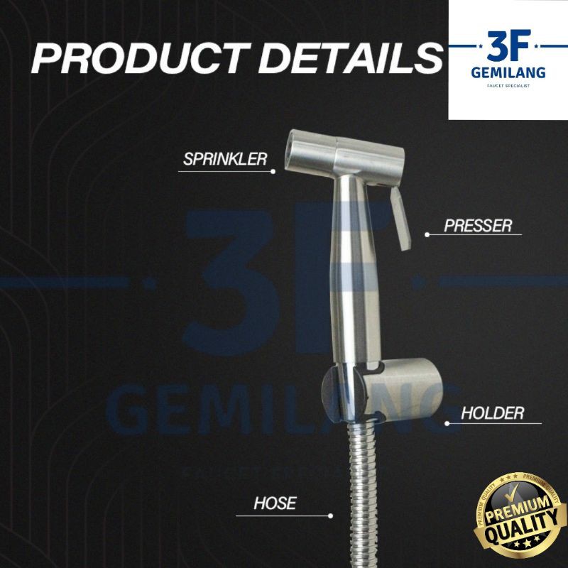 SOLVEX - JET SHOWER TOILET SET STAINLESS STEEL PREMIUM QUALITY