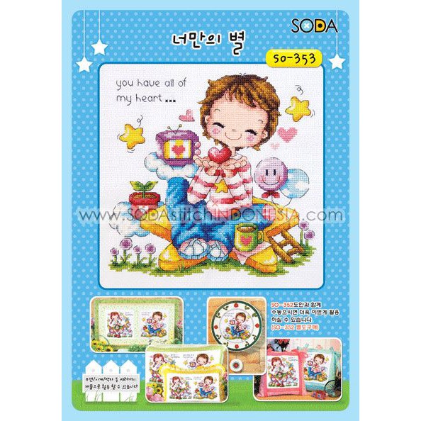 Paket DIY Craft Sulam Kristik Sodastitch SO-353 - Star Of My Own Boy Anak Laki