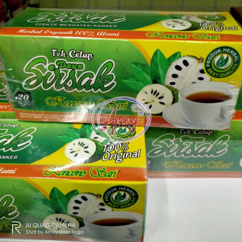 

Teh Celup Daun Sirsak Herbal Kanker / Teh Daun Sirsat Asli Original Sirsak Kencono Sari