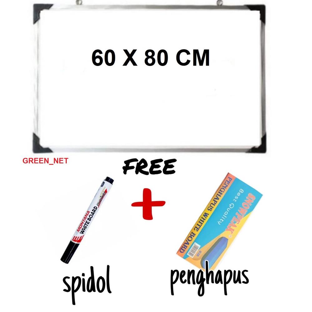 

KIRIM HARI INI Papan Tulis Spidol dan Kapur / Whiteboard / Blackboard Ukuran 60X80 (FREE SPIDOL DAN PENGHAPUS) (ART. 5535)