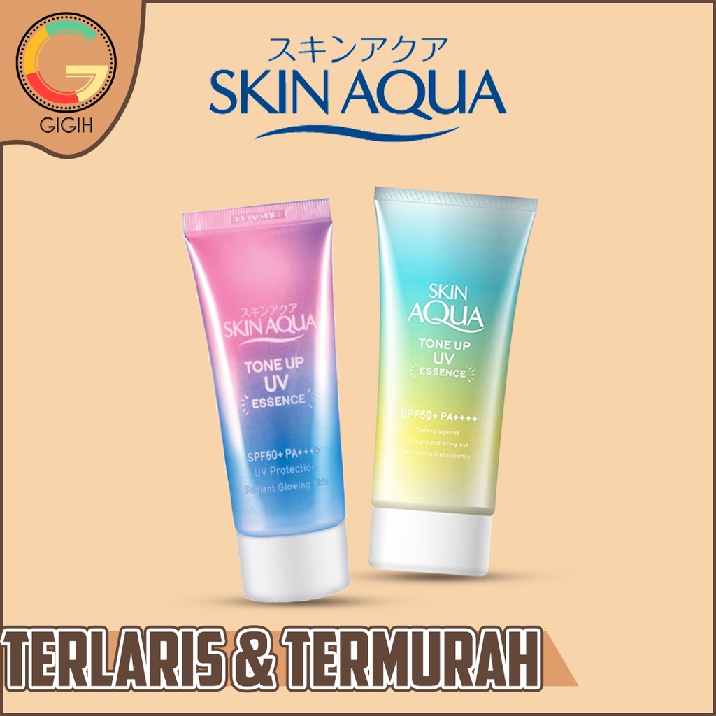 SKIN AQUA TONE UP UV ESSENCE / UV MOISTURE MILK SPF 50+ / MINT GREEN SPF 50+