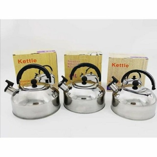 ELDE 1 - Teko Siul / Teko Air / Teko Stainless / Teko Bunyi Siul Stainless Ceret Warna Stainless Anti Karat, Kettle Ketel Pemanas Air 3 Liter, 4 Liter, 5 Liter, 6 Liter / Teko Penguin Stainless Stell