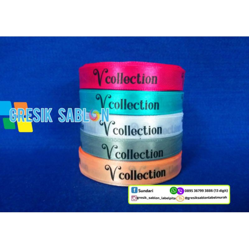 

5 roll pita satin ukuran 1,25 cm