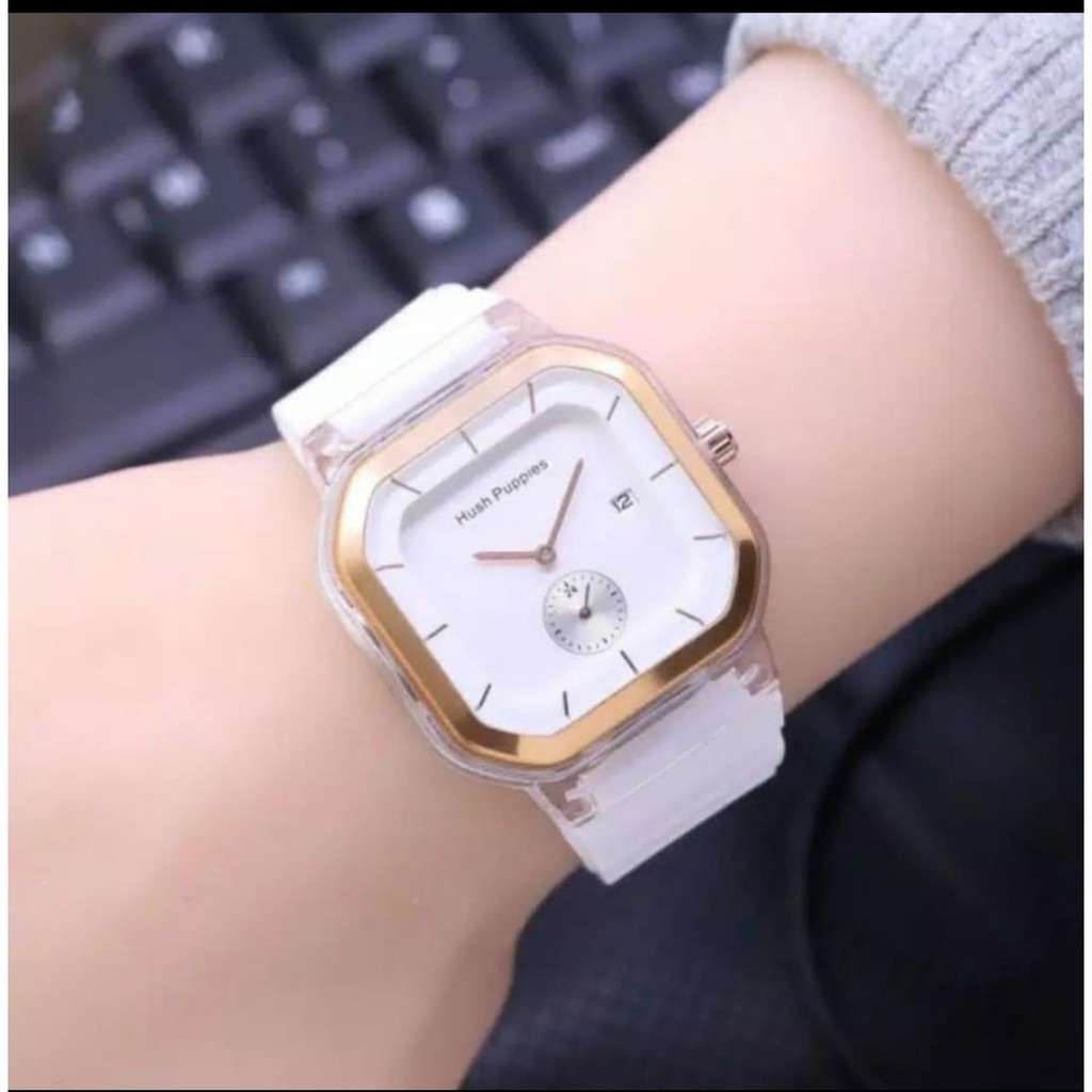 Jam Tangan Wanita Hush Puppies Tanggal Aktif Kotak 8640 New Model Terbaru