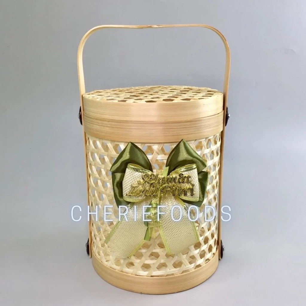 

Rantang Bambu Kue Kering 3 Toples / Keranjang Hampers Kue Lebaran