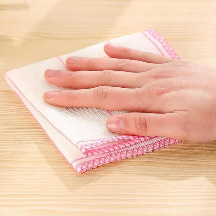 lap cuci piring 5 layer pengering kain cotton mangkok gelas meja makan Kain Lap Piring Anti Minyak Kain lap Anti Minyak