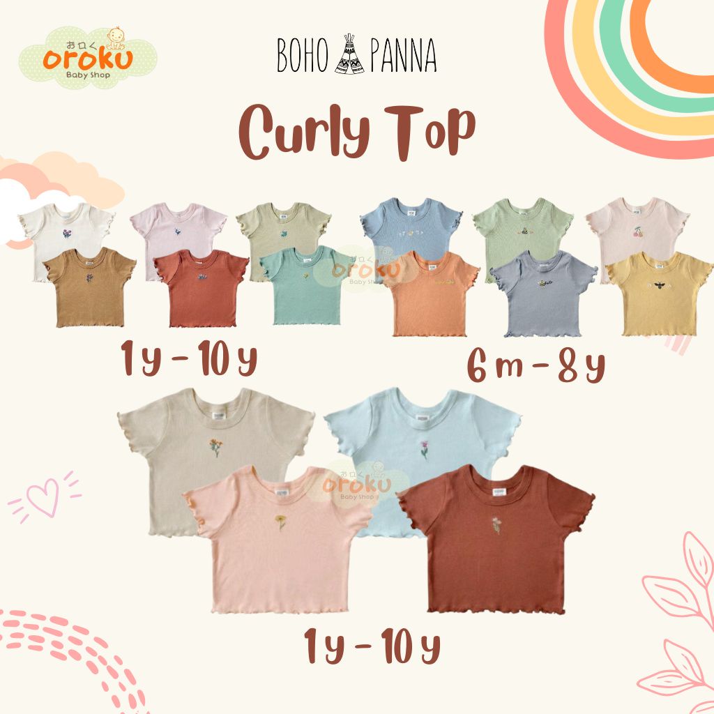 BOHOPANNA X THE OVERTEE CURLY CROP TOP / ATASAN ANAK / BOHOPANNA