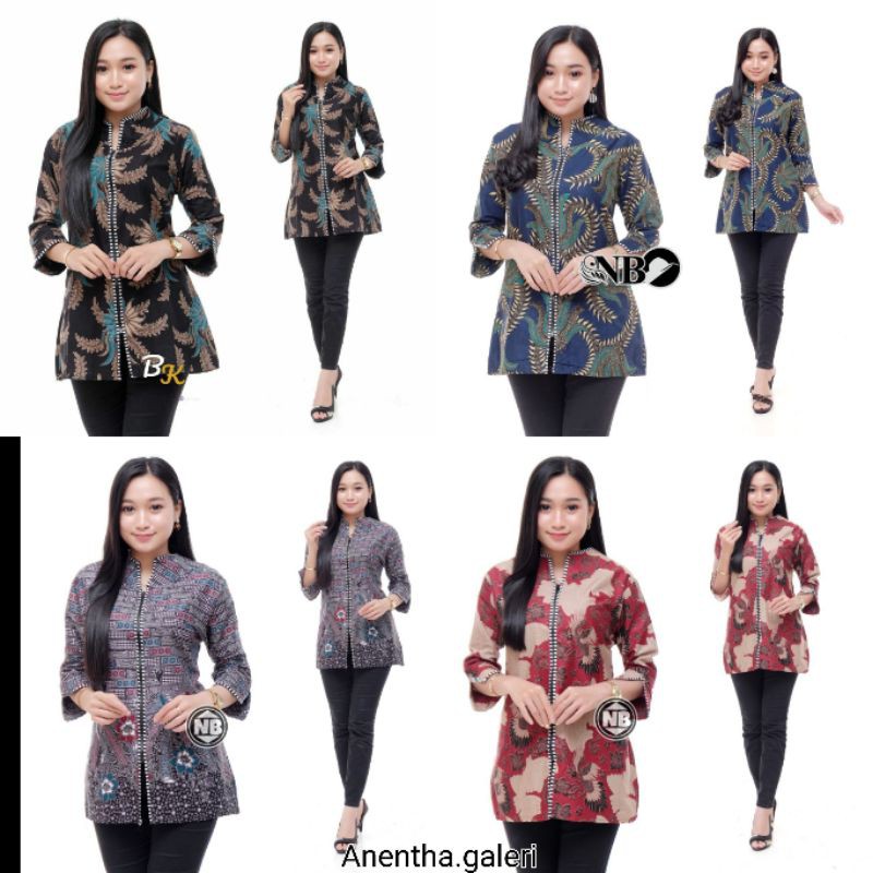 Atasan Batik Wanita Ppbtk07 Modern Batik Cassual Atasanbatik