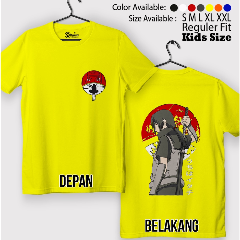 Baju Kaos Atasan Anak Laki-Laki Anime Naruto Shipuden Uchiha Itachi