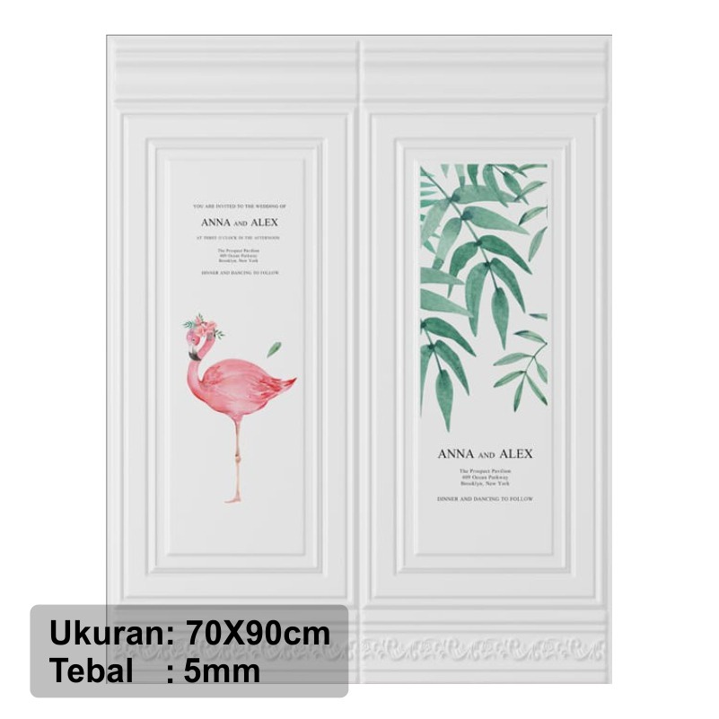 Wallpaper Dinding 3D  Brickfoam Wallfoam Ukuran 70X90cm Tebal 5mm Motif Karakter-WLF7001