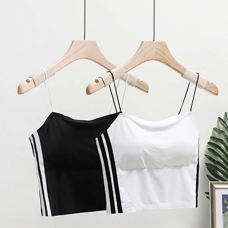 DODORY BRA549 Tanktop Bra Seamless Push-Up Pakain Dalam Atasan Wanita Tank Top Bralette Crop Top Garis Samping