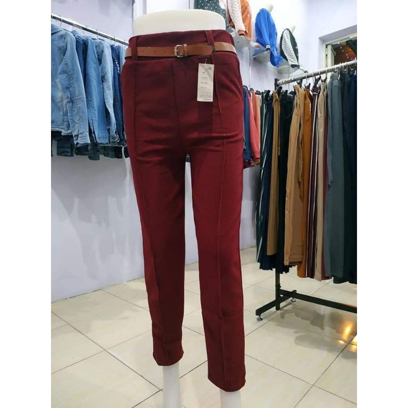 CELANA PANJANG SCUBA SABUK / CELANA PANJANG PEREMPUAN / BEGY PANTS SCUBA / CELANA PANJANG