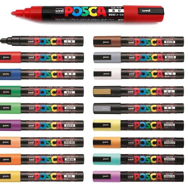 

M3rekondasikan Uni POSCA PC-5M Marker Pen - Medium Tip Part 1|p4ling.l4ris| p.U.7