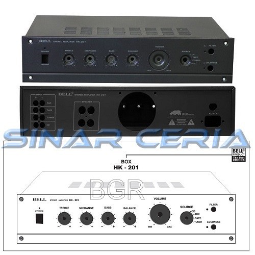 Box Power Amplifier HK-201 BOX BELL HK 201 Box Amply HK201