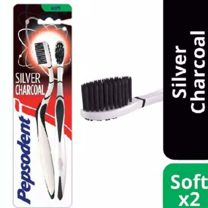 Pepsodent Silver Charcoal Sikat Gigi Soft 2'S