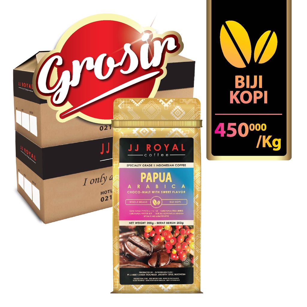 

Horeca JJ Royal Coffee Papua Arabica Beans (Kopi Biji)