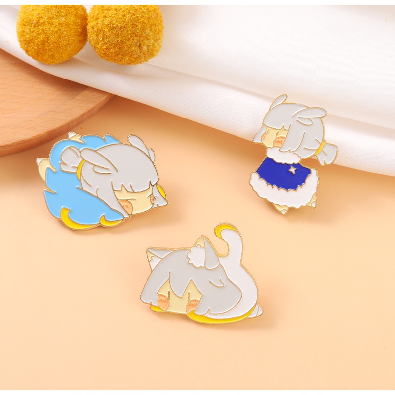 Online Game &quot;Guangyu&quot; Cartoon Enamel Brooch Character Lapel Pin Backpack Badge Collection Jewelry Gifts for Friends