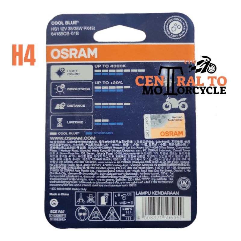 Lampu OSRAM Depan HS1/H4 12V 35/35W - Vixion