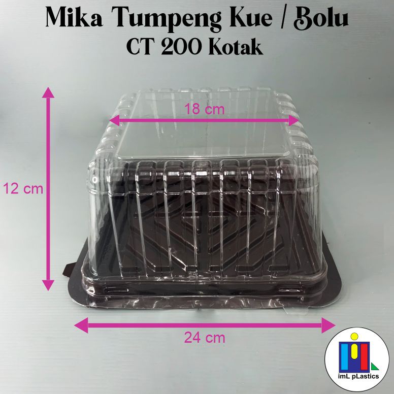 MIKA TUMPENG CT 20 KOTAK/ TRAY CAKE TART 20CM / MIKA KUE BOLU KOTAK - set 10pcs