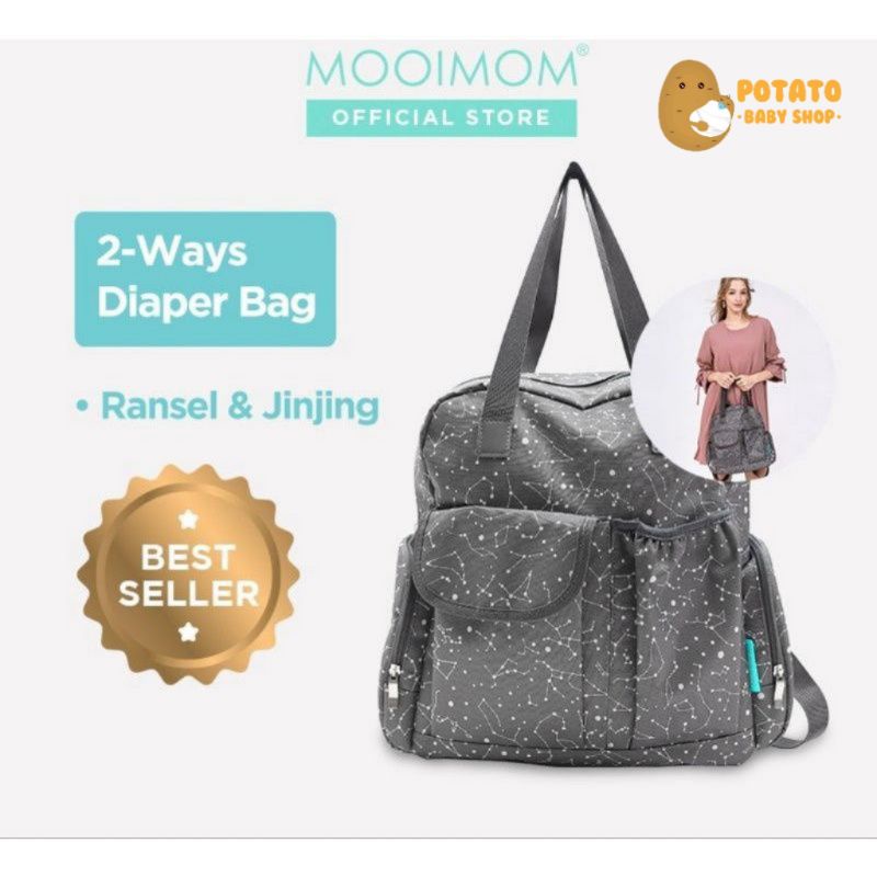 Mooimom Two ways Diaper Bag - Tas Perlengkapan Bayi