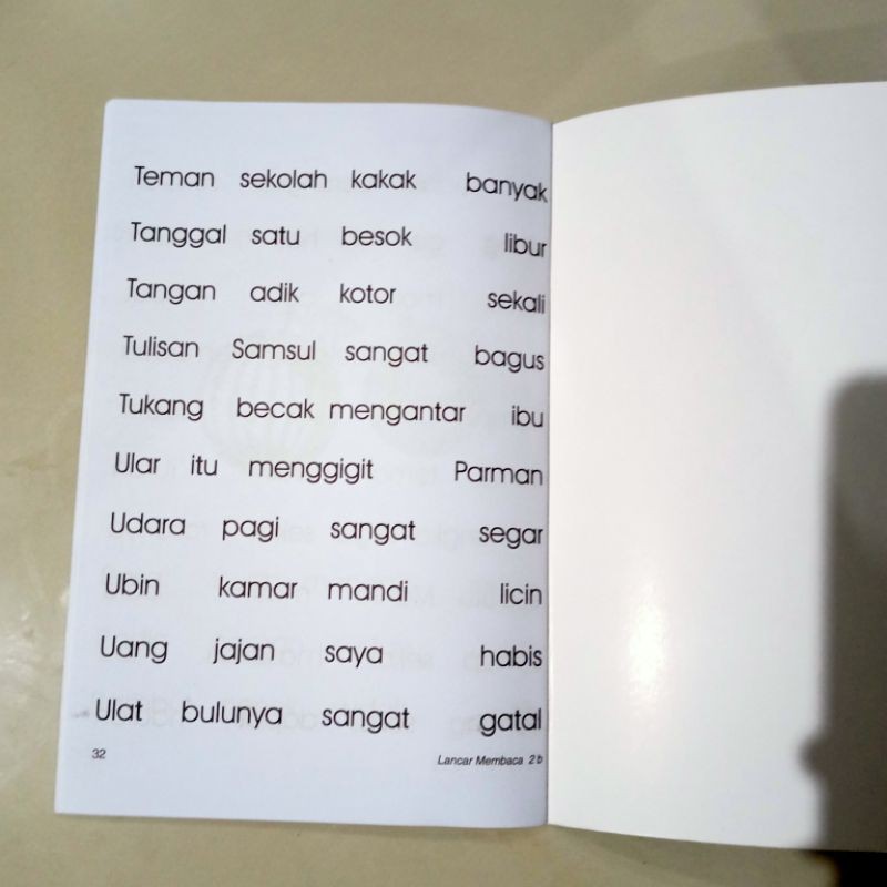 buku lancar membaca 2B 32 halaman (16×24cm)