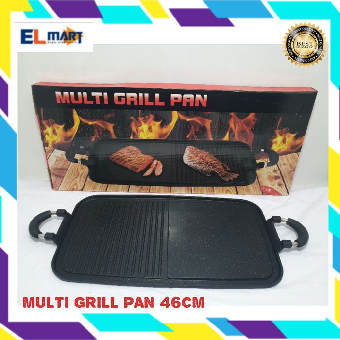 Multi Grill pan 46cm - alat panggang barbeque - panggangan serbaguna