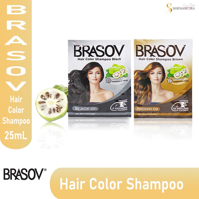 ★ BB ★ BRASOV Hair Color Shampoo - Shampo Pewarna Rambut Extra Nino 25ml