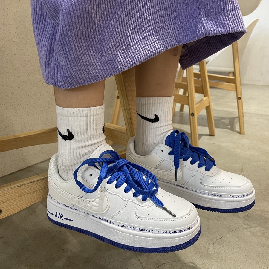 

♠▬♠Mark pena af1 papan sepatu perempuan dunk Klein biru sb Angkatan Udara No 1 kecil sepatu putih in