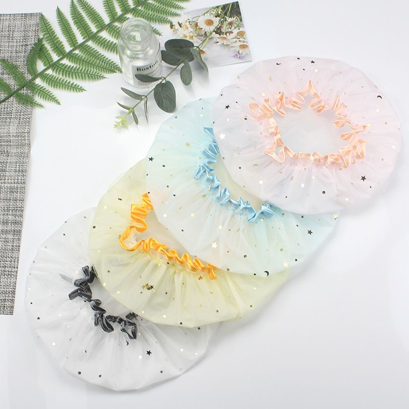 (BOW) Shower Cap Tebal Anti Air Bahan Polyster Topi Mandi 2AS45