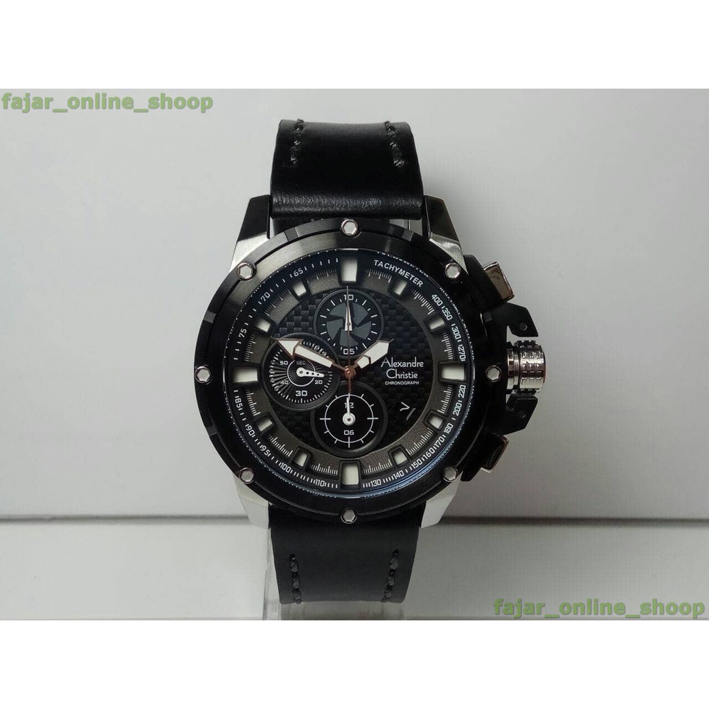 Jam Alexandre Christie AC 6390MC Silver Black Original