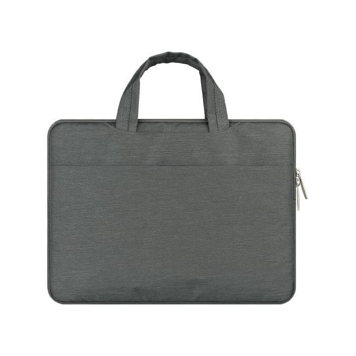 Tas Laptop Softcase Sleeve Nylon Pocket Handstrap 15.6 inch -Dark Grey waterproof