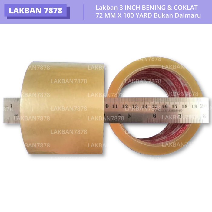 

Sale!!! Lakban 3 Inch Bening & Coklat 72 Mm X 100 Yard Bukan Daimaru Trendi