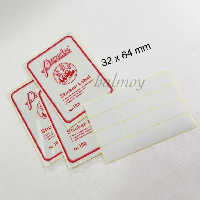 

STICKER LABEL / NAMA NO. 103 32 X 64 MM ( 7 LEMBAR )